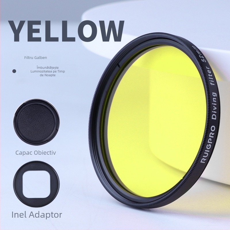 Set filtre 52mm cu inel adaptor pentru GoPro HERO11/10/9: filtre UV, CPL și filtre de scufundare