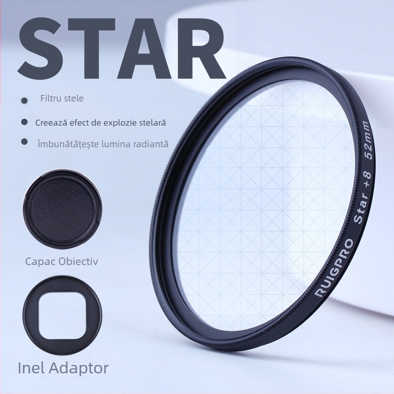Set filtre 52mm cu inel adaptor pentru GoPro HERO11/10/9: filtre UV, CPL și filtre de scufundare