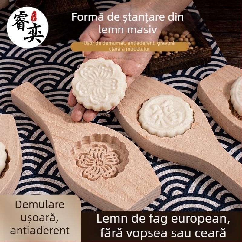 Forme din lemn pentru coacere – tradiționale prăjituri din orez lipicios și mooncake