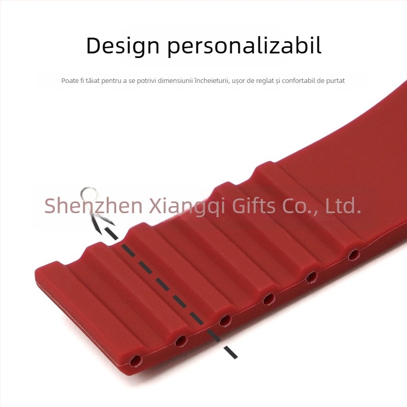 Xiangqi Brățară din silicon 22 mm pentru Swatch Fifty Fathoms în colaborare Baobao Five Oceans Series ceas de scufundare mecanic