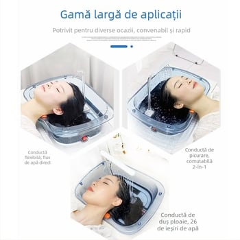 Dispozitiv pentru spălarea părului acasă cu pompă de circulație a apei și cap de spumare, DC 5V debit mare
