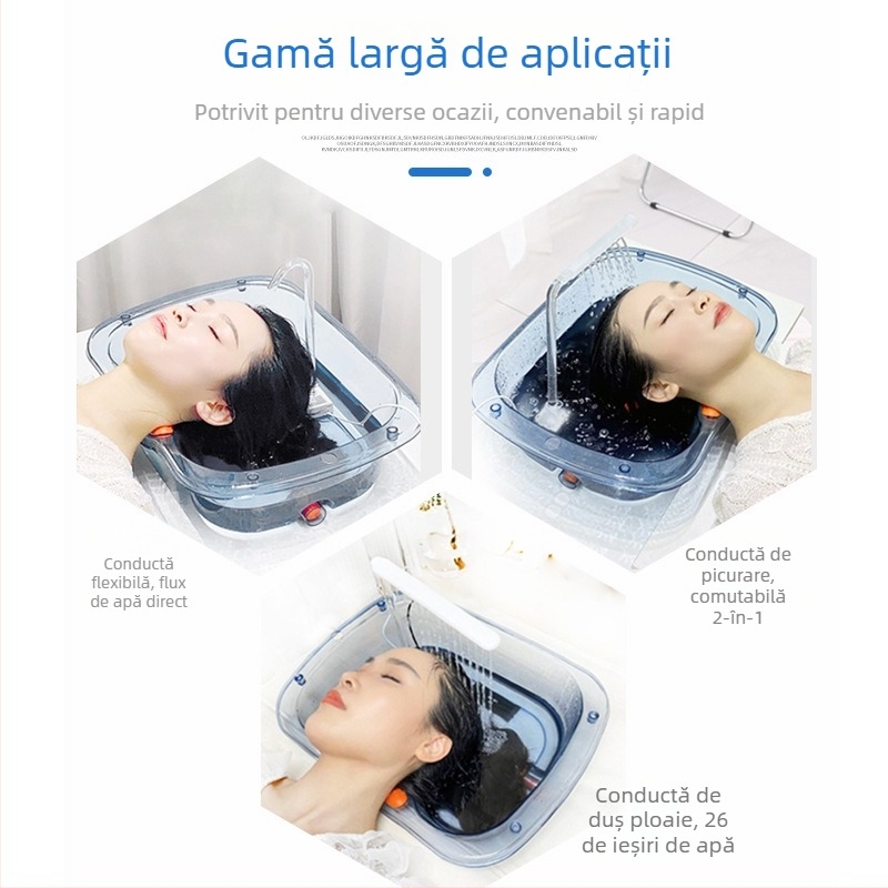 Dispozitiv pentru spălarea părului acasă cu pompă de circulație a apei și cap de spumare, DC 5V debit mare