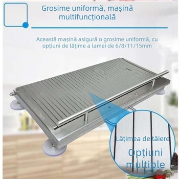 Feliator multifuncțional din oțel inoxidabil pentru bucătărie, tăierea mezelurilor, sânge de rață, tofu și șuncă — tăietor pentru ingrediente de hot pot (calitate industrială)