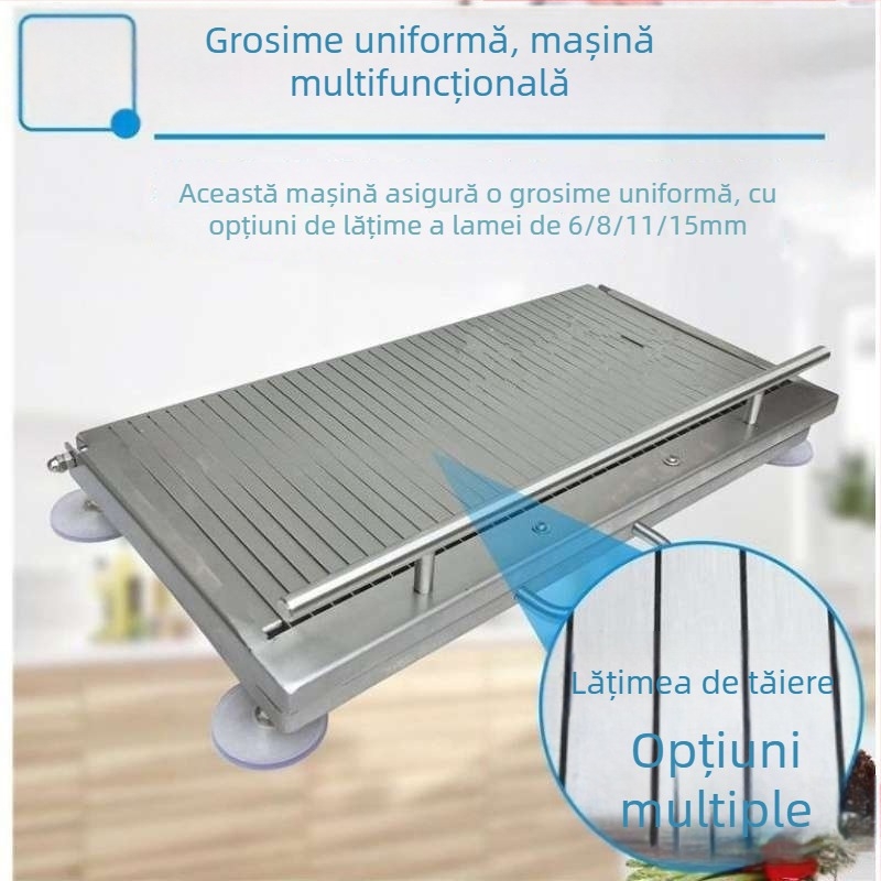 Feliator multifuncțional din oțel inoxidabil pentru bucătărie, tăierea mezelurilor, sânge de rață, tofu și șuncă — tăietor pentru ingrediente de hot pot (calitate industrială)