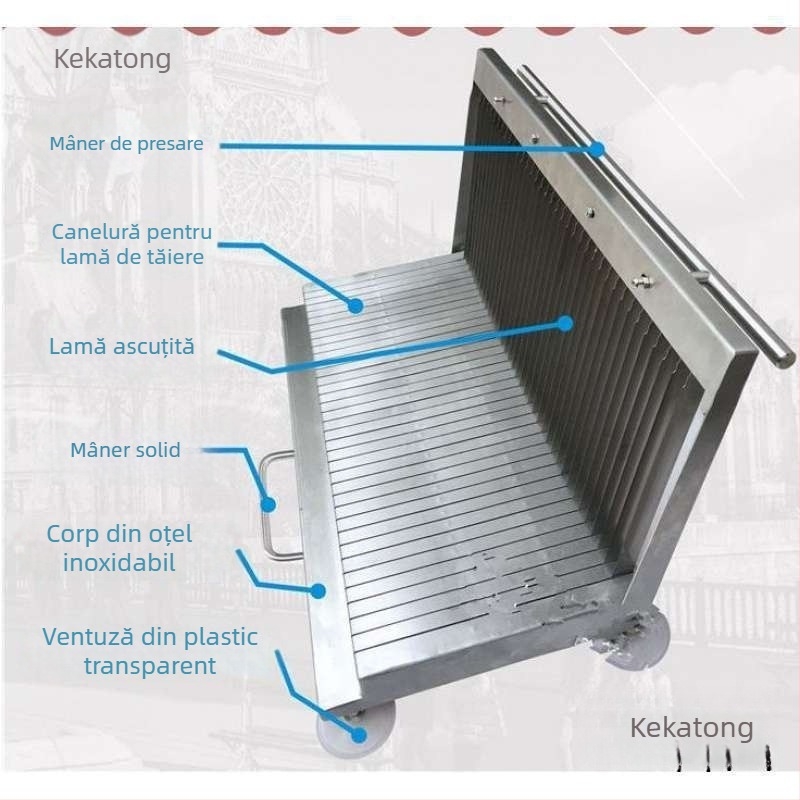 Feliator multifuncțional din oțel inoxidabil pentru bucătărie, tăierea mezelurilor, sânge de rață, tofu și șuncă — tăietor pentru ingrediente de hot pot (calitate industrială)