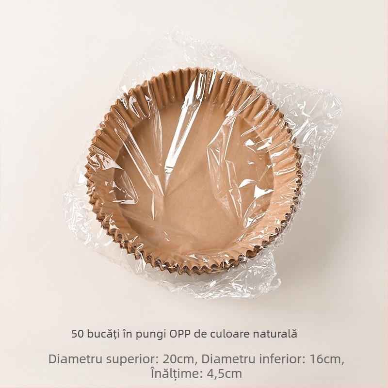 Hârtie de copt din silicon circulară pentru friteuză cu aer și cuptor, pernă absorbantă pentru ulei, vas de separare a uleiului, folie de copt pătrată rezistentă la temperaturi înalte