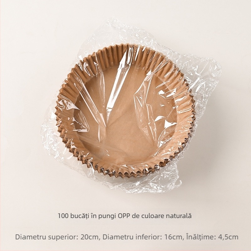 Hârtie de copt din silicon circulară pentru friteuză cu aer și cuptor, pernă absorbantă pentru ulei, vas de separare a uleiului, folie de copt pătrată rezistentă la temperaturi înalte