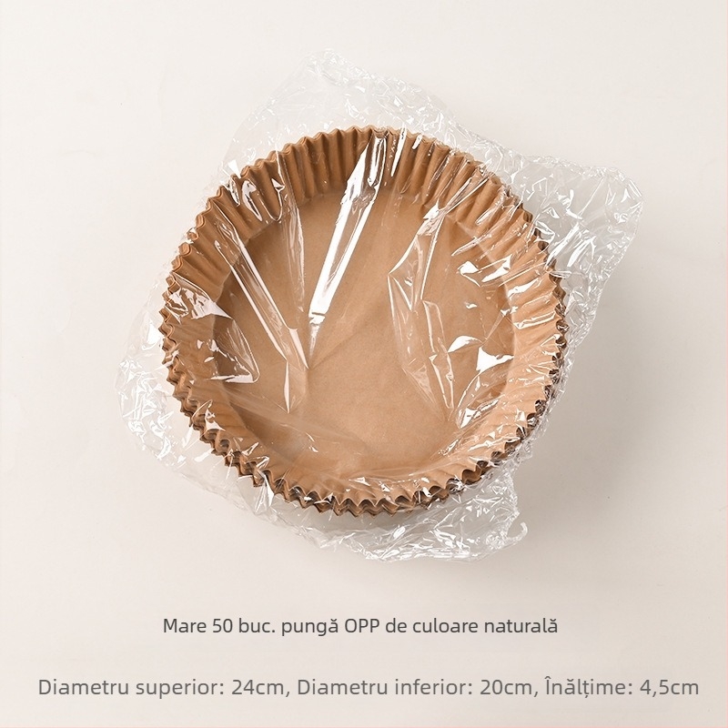 Hârtie de copt din silicon circulară pentru friteuză cu aer și cuptor, pernă absorbantă pentru ulei, vas de separare a uleiului, folie de copt pătrată rezistentă la temperaturi înalte