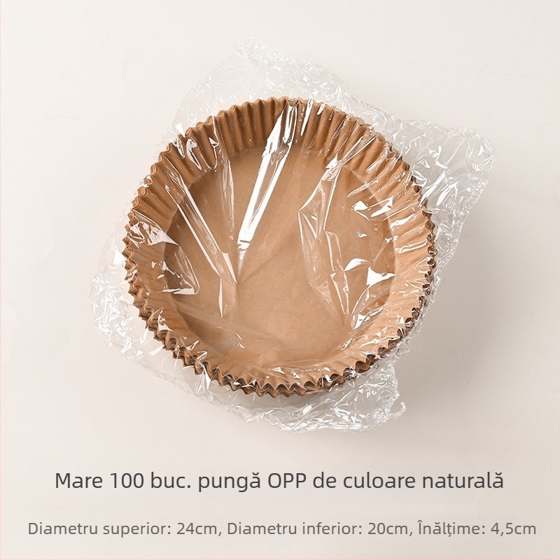 Hârtie de copt din silicon circulară pentru friteuză cu aer și cuptor, pernă absorbantă pentru ulei, vas de separare a uleiului, folie de copt pătrată rezistentă la temperaturi înalte