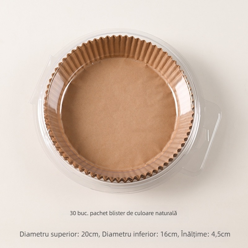 Hârtie de copt din silicon circulară pentru friteuză cu aer și cuptor, pernă absorbantă pentru ulei, vas de separare a uleiului, folie de copt pătrată rezistentă la temperaturi înalte