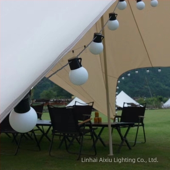 Şir de lumini LED impermeabil cu becuri G50 pentru camping – iluminare ambientală pentru cort