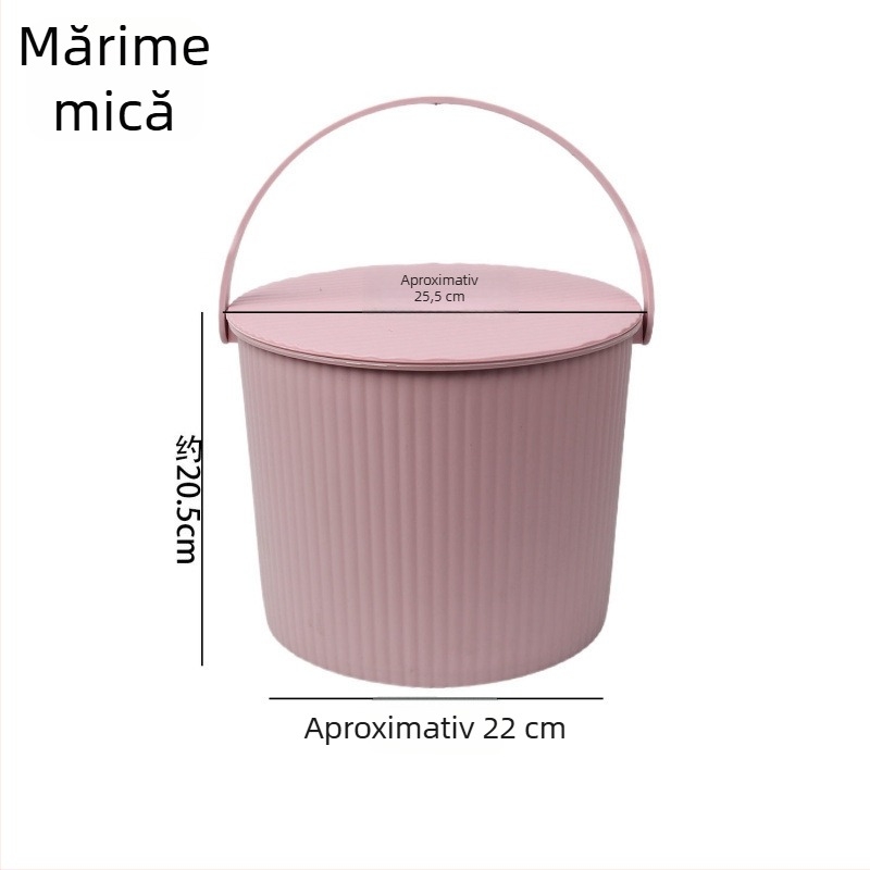 Găleată din plastic cu șezut întărit și capac – recipient multifuncțional pentru depozitarea apei, pescuit, baie portabilă și depozitare haine