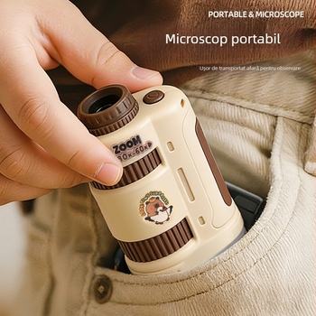 Microscop portabil de mână pentru copii, HD, jucărie științifică educațională pentru elevi și grădiniță