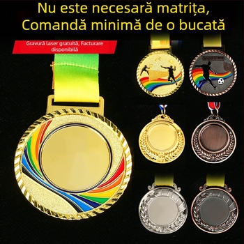Medalie metalică pentru evenimente sportive – medalie personalizabilă pentru maraton și competiții