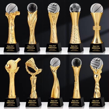 Trofeu din rășină cristal cu gravură personalizabilă pentru competiții de baschet și fotbal
