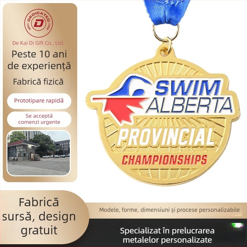 Medalie personalizată pentru evenimente sportive și maratoane, medalie de aur, suvenir memorial personalizat, plăcuță metalică