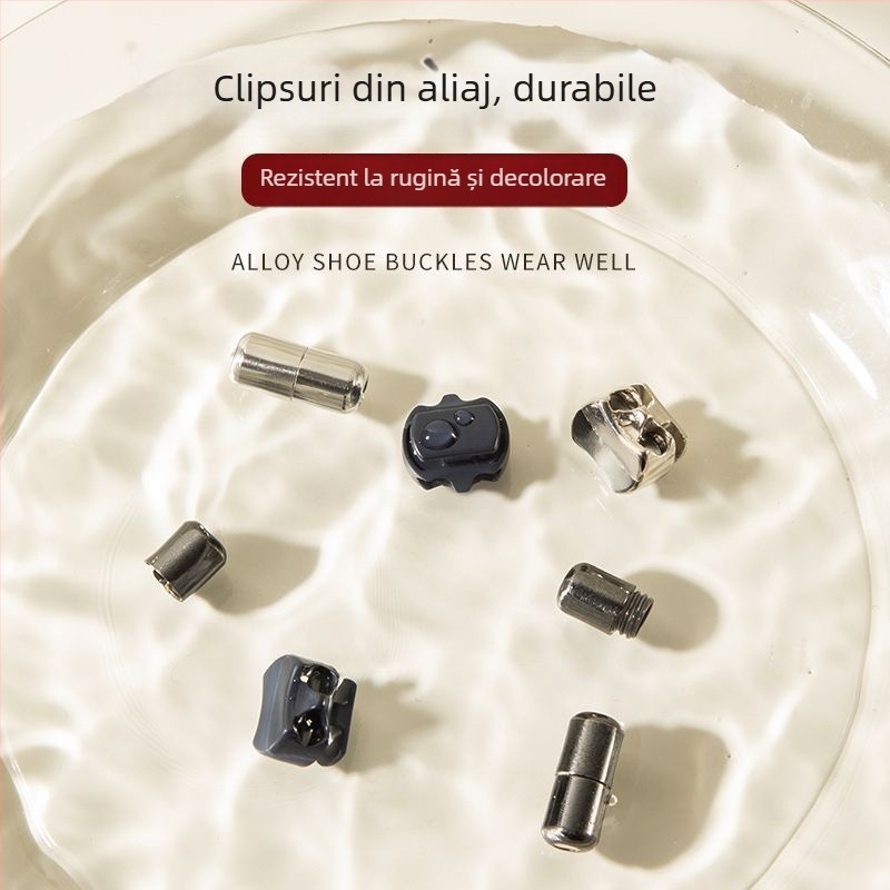 Șireturi elastice fără noduri, cu încuietori rotunde, pentru pantofi sport pentru copii și bărbați