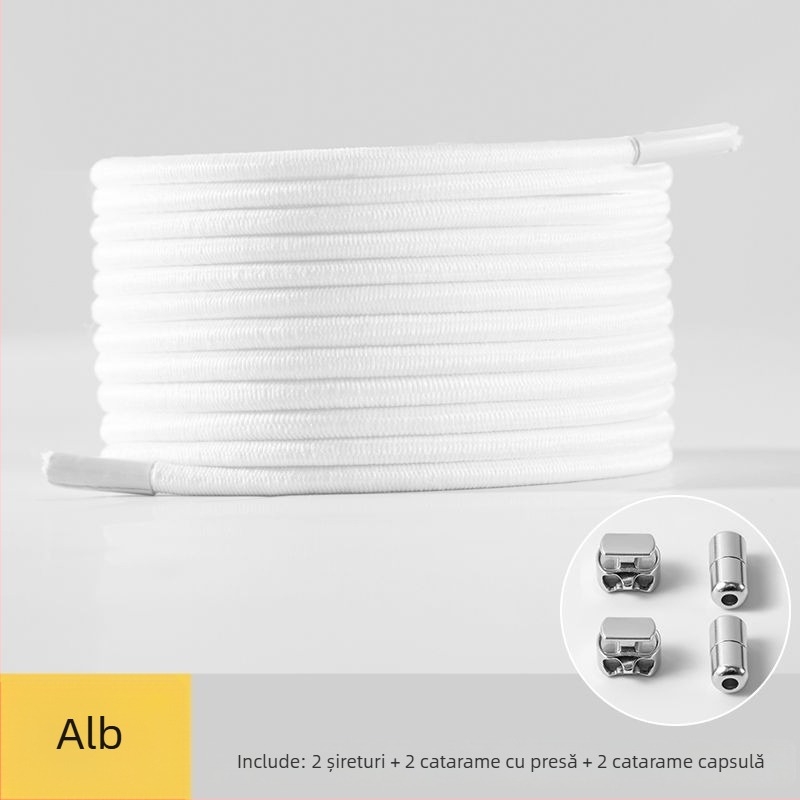 Șireturi elastice fără noduri, cu încuietori rotunde, pentru pantofi sport pentru copii și bărbați