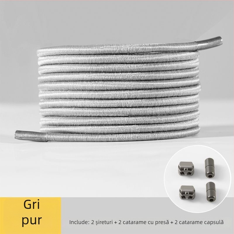 Șireturi elastice fără noduri, cu încuietori rotunde, pentru pantofi sport pentru copii și bărbați