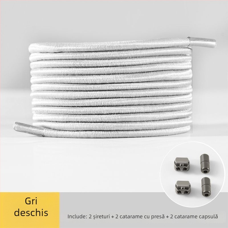 Șireturi elastice fără noduri, cu încuietori rotunde, pentru pantofi sport pentru copii și bărbați