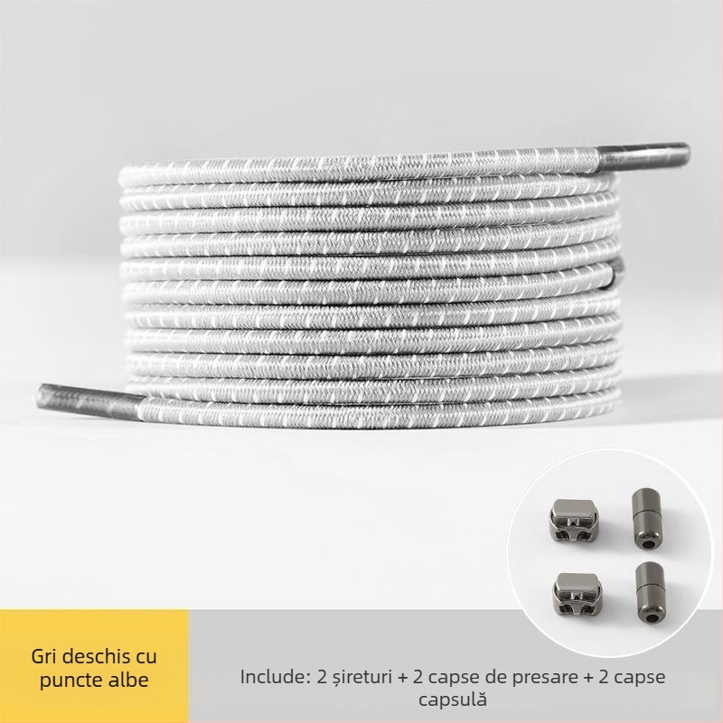 Șireturi elastice fără noduri, cu încuietori rotunde, pentru pantofi sport pentru copii și bărbați