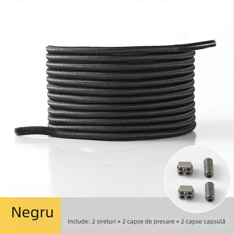 Șireturi elastice fără noduri, cu încuietori rotunde, pentru pantofi sport pentru copii și bărbați