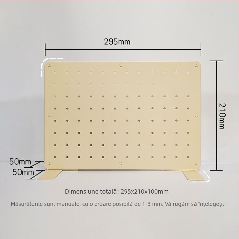 Accesorii magnetice metalice pentru panoul perforat de birou, fără găuri, birou de studiu, separator vertical de depozitare pentru cămin
