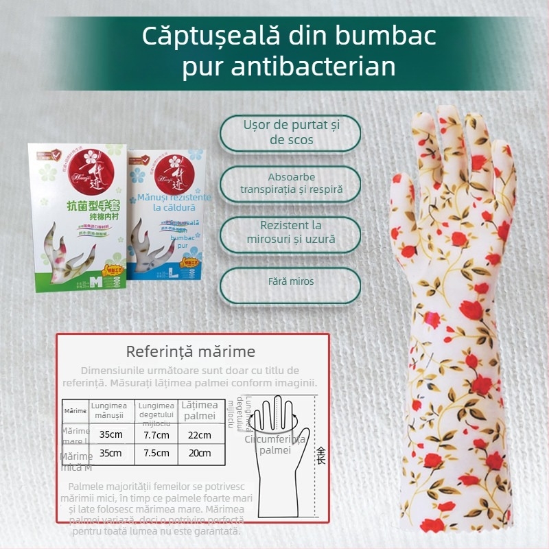 Mănuși de bucătărie din cauciuc natural impermeabile, izolație termică, căptușite groase din poliester, cauciuc alimentar, rezistente la ulei, pentru iarnă