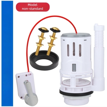 Toaletă split, diametru 3 inch, robinet de scurgere controlat prin cablu pentru rezervor; accesorii: buton de eliberare a apei și cheie.