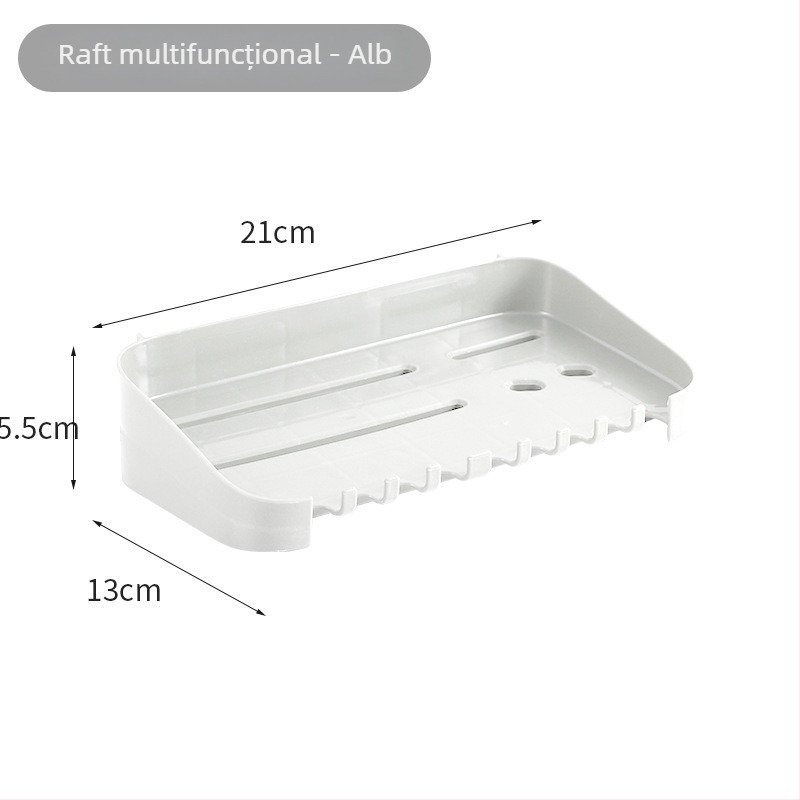 Raft de depozitare pe perete cu placă perforată, montaj fără găuri, pentru bucătărie, cămin și baie