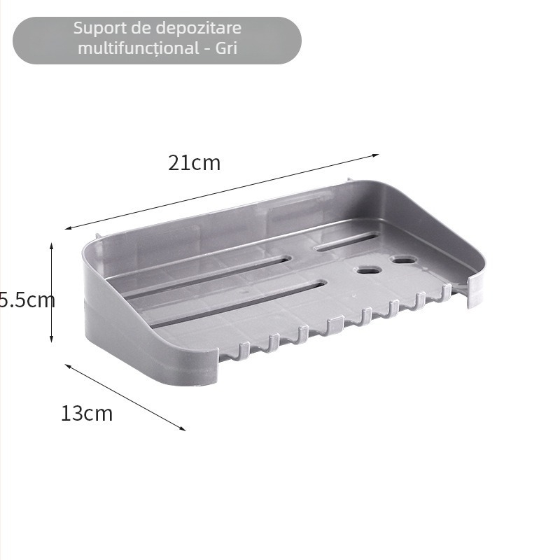 Raft de depozitare pe perete cu placă perforată, montaj fără găuri, pentru bucătărie, cămin și baie