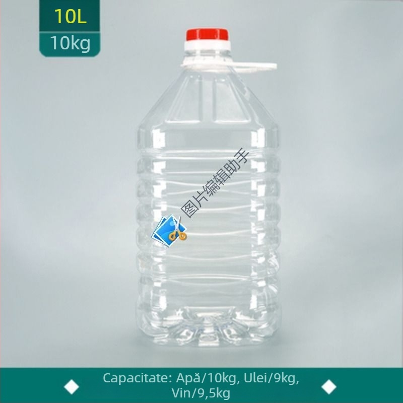 Sticle PET transparente pentru ulei comestibil și vin, de calitate alimentară, sticle goale, 1 L, 2,5 L și 5 L