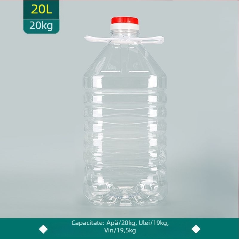 Sticle PET transparente pentru ulei comestibil și vin, de calitate alimentară, sticle goale, 1 L, 2,5 L și 5 L