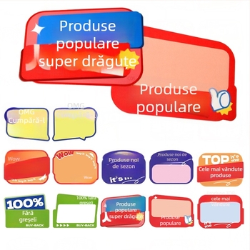 Etichete de preț ștergibile pentru afișaj POP, stil desen animat drăguț, hârtie