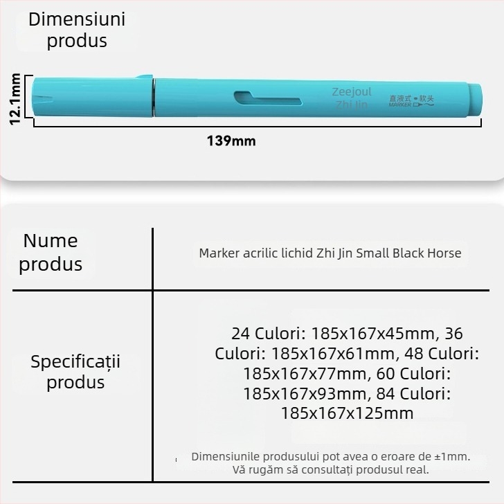 Cutie de depozitare pentru markere acrilice, pentru birou, capacitate mare, portabilă cu compartimente multiple