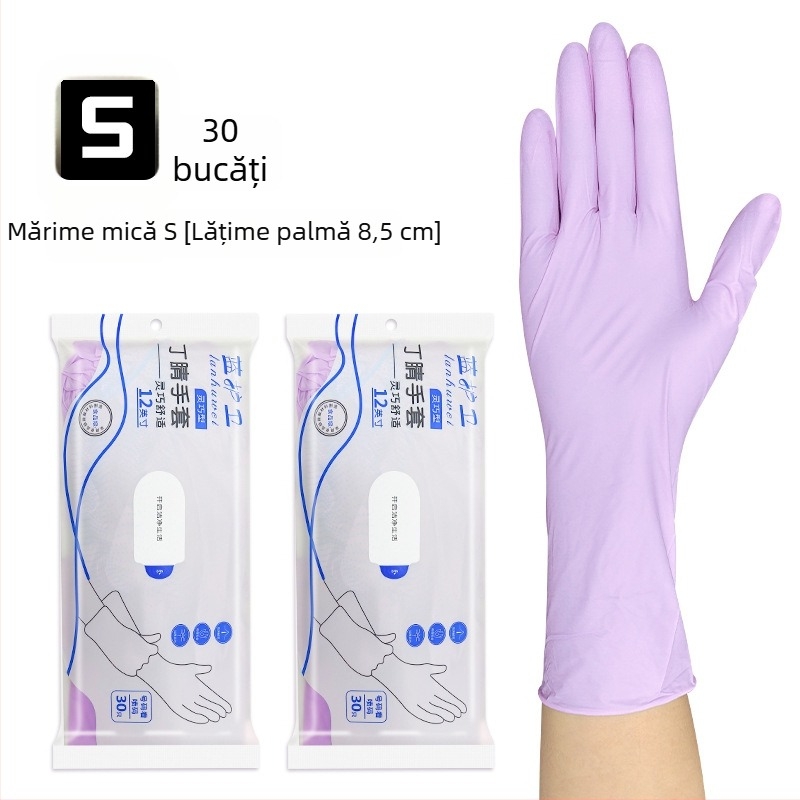 Blue Guard mănuși nitril de 12 inchi, de calitate alimentară, pentru uz casnic și bucătărie, spălat vase, fără scurgeri