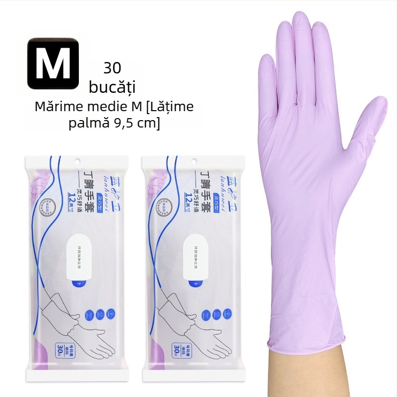 Blue Guard mănuși nitril de 12 inchi, de calitate alimentară, pentru uz casnic și bucătărie, spălat vase, fără scurgeri