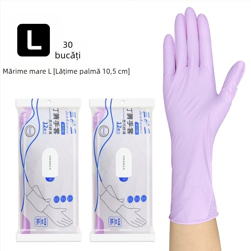 Blue Guard mănuși nitril de 12 inchi, de calitate alimentară, pentru uz casnic și bucătărie, spălat vase, fără scurgeri