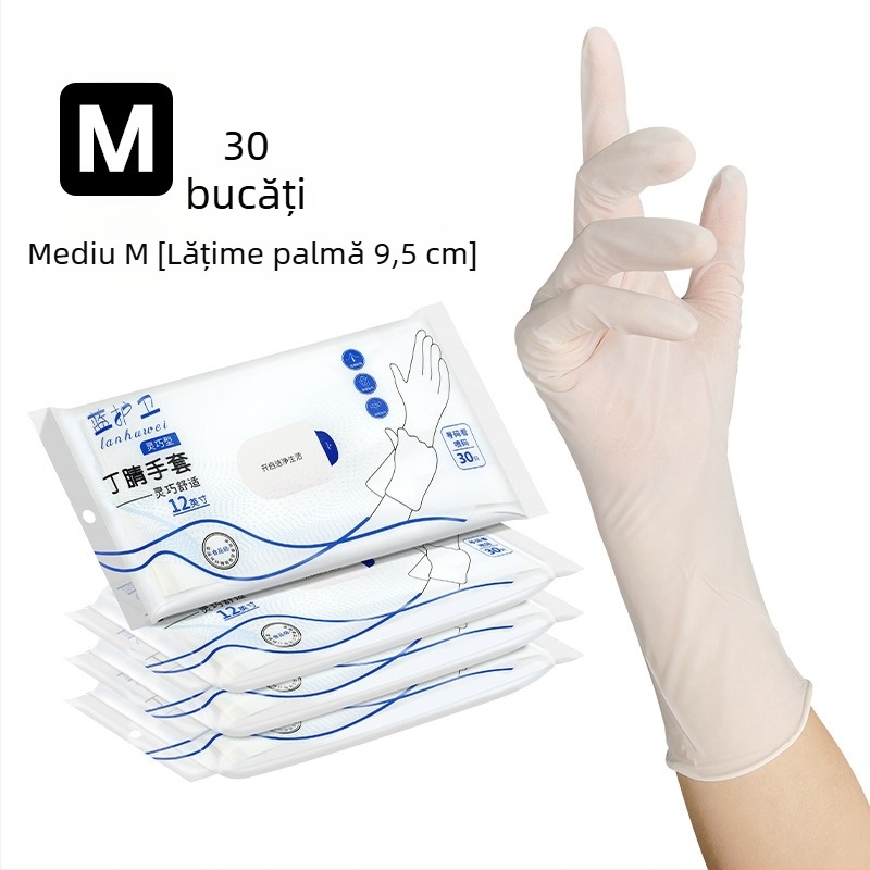 Blue Guard mănuși nitril de 12 inchi, de calitate alimentară, pentru uz casnic și bucătărie, spălat vase, fără scurgeri