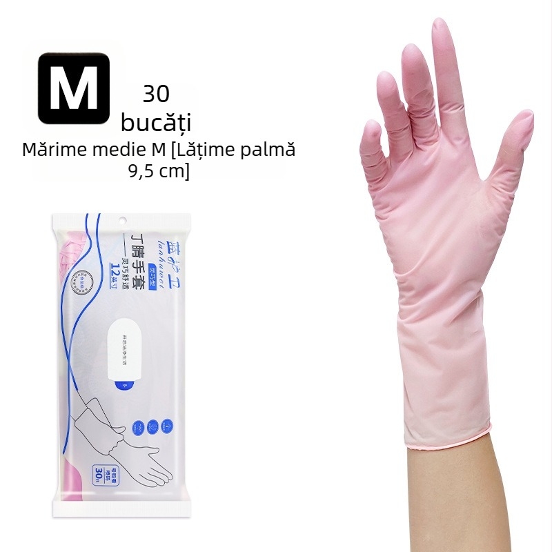 Blue Guard mănuși nitril de 12 inchi, de calitate alimentară, pentru uz casnic și bucătărie, spălat vase, fără scurgeri