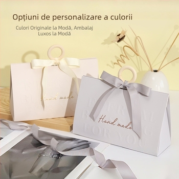 Cutie cadou din lemn cu mâner inelar pentru daruri de nuntă, personalizabilă, cutie portabilă pentru bijuterii