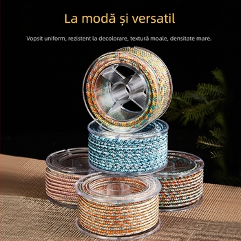 Șnur de colier din nylon, 3 mm, țesut manual, roșu pentru proiecte DIY