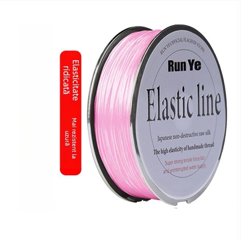 Fir plat elastic din mătase, pentru mărgele, șnur elastic rezistent la uzură pentru brățări cu cristale