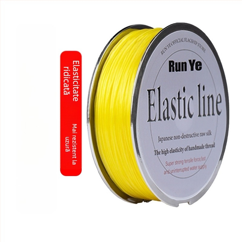 Fir plat elastic din mătase, pentru mărgele, șnur elastic rezistent la uzură pentru brățări cu cristale