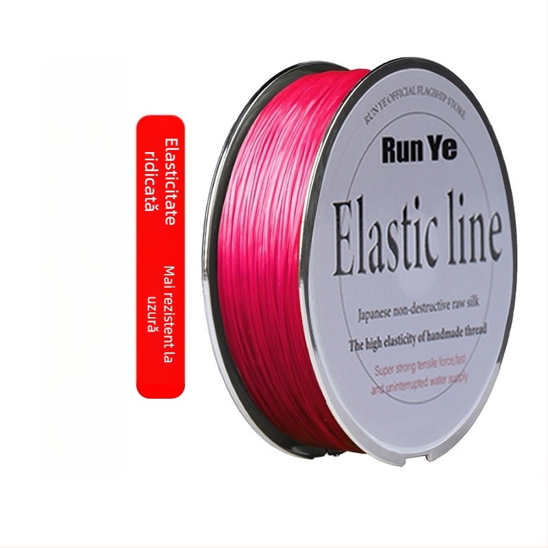 Fir plat elastic din mătase, pentru mărgele, șnur elastic rezistent la uzură pentru brățări cu cristale