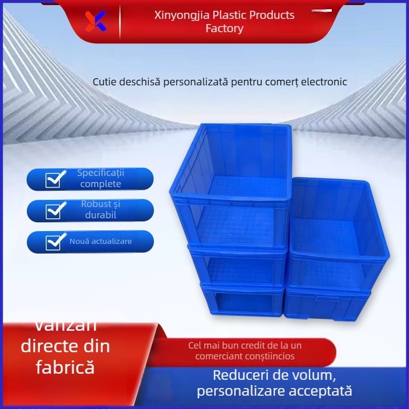 Cutie plastică de depozitare cu deschidere superioară pentru sortare și organizare pe rafturi, turnare prin injecție, 610×420×315 mm