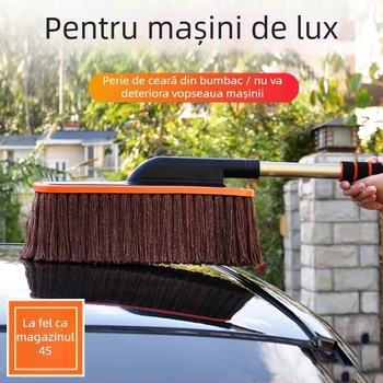 Perie auto pentru praf, cu peri moi, pentru curățare și aplicare ceră