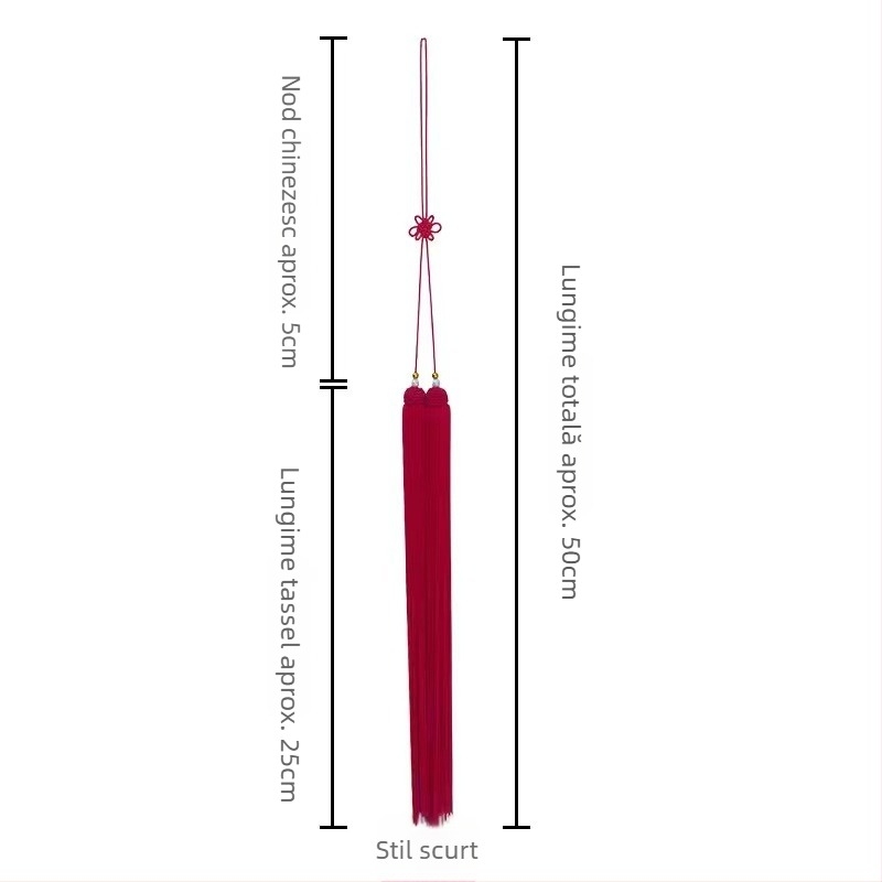 Sabie Tai Chi cu tassel și nod chinezesc – accesorii pentru îmbrăcăminte și decor