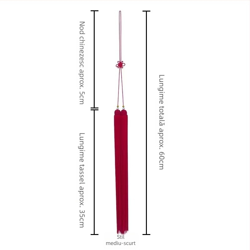 Sabie Tai Chi cu tassel și nod chinezesc – accesorii pentru îmbrăcăminte și decor