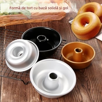Formă din aluminiu pentru chec chiffon și formă de chec înger cu centru gol, pentru gogoși caramelizate